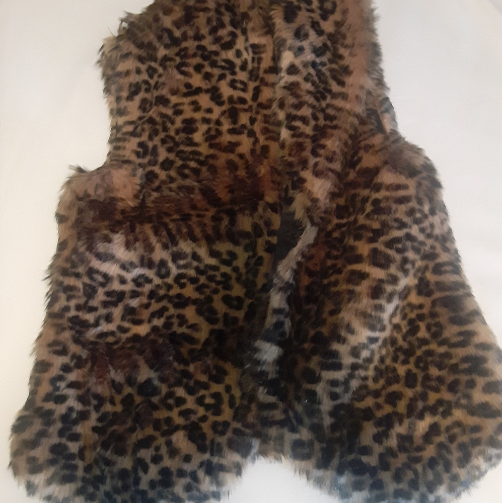 Leopard fur vest